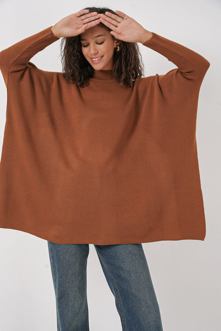 Bigdart Pull Poncho Fendu 15783 - Tabacc