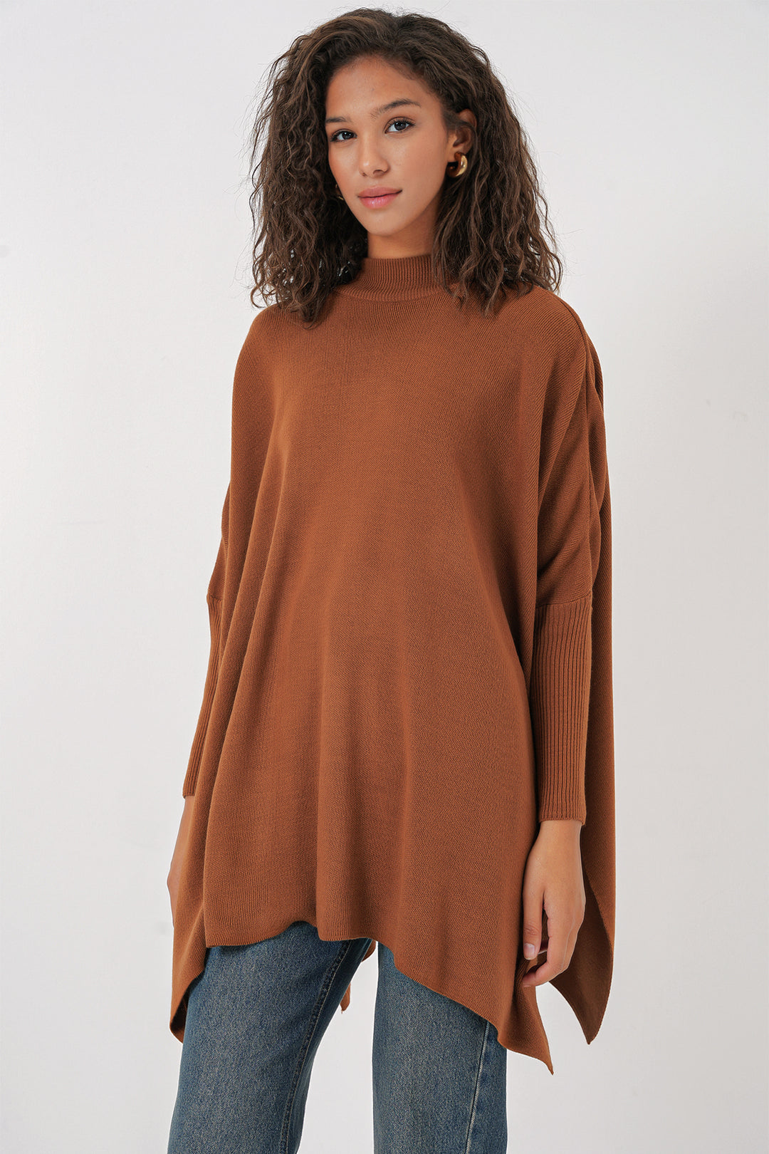 Bigdart Pull Poncho Fendu 15783 - Tabacc