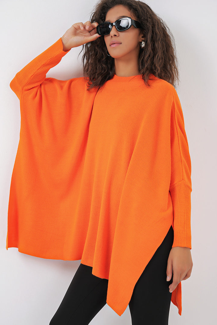 Bigdart 15783 Pull poncho fendu - Orange