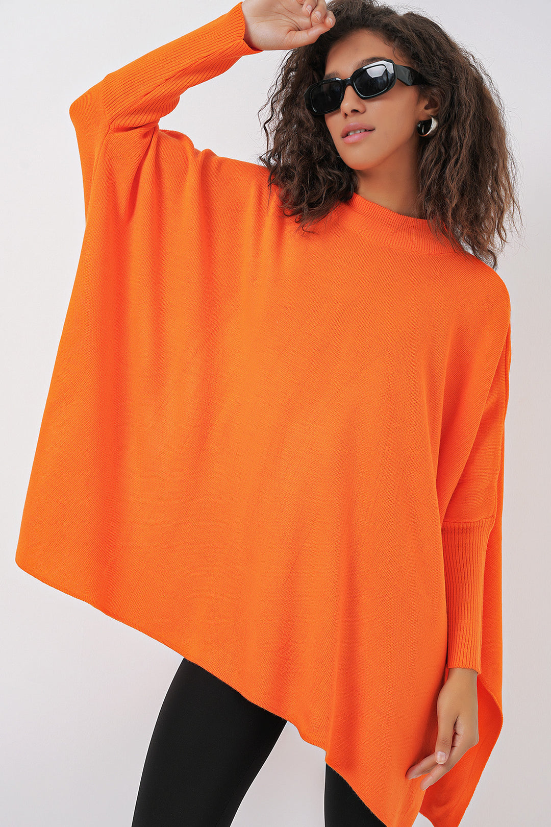 Bigdart 15783 Pull poncho fendu - Orange
