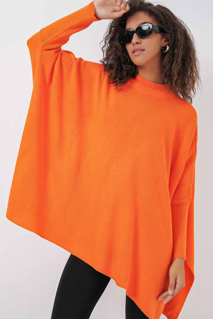 Bigdart 15783 Pull poncho fendu - Orange