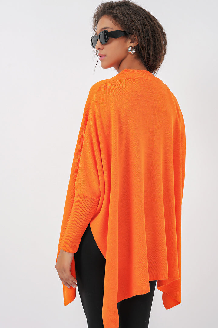 Bigdart 15783 Pull poncho fendu - Orange