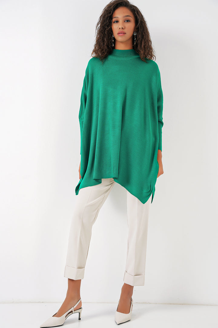 Bigdart Pull poncho avec fente - Vert