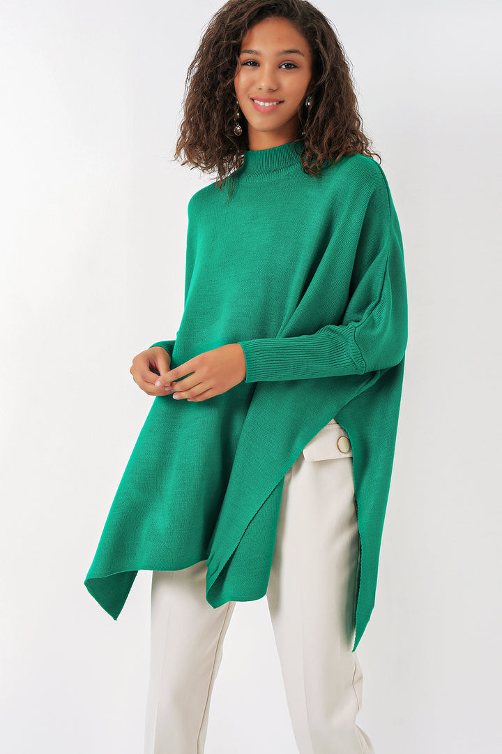 Bigdart Pull poncho avec fente - Vert