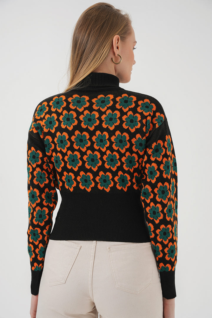 Bigdart Pull court à col montant avec motif 15801 - Orange