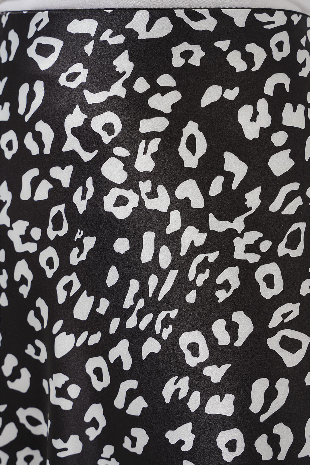 Bigdart Jupe en satin à motifs noir et blanc pour femme 15806 - Noir