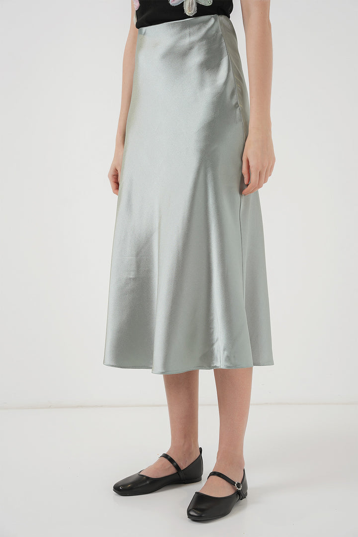 Bigdart Jupe en satin 15806 - çağla