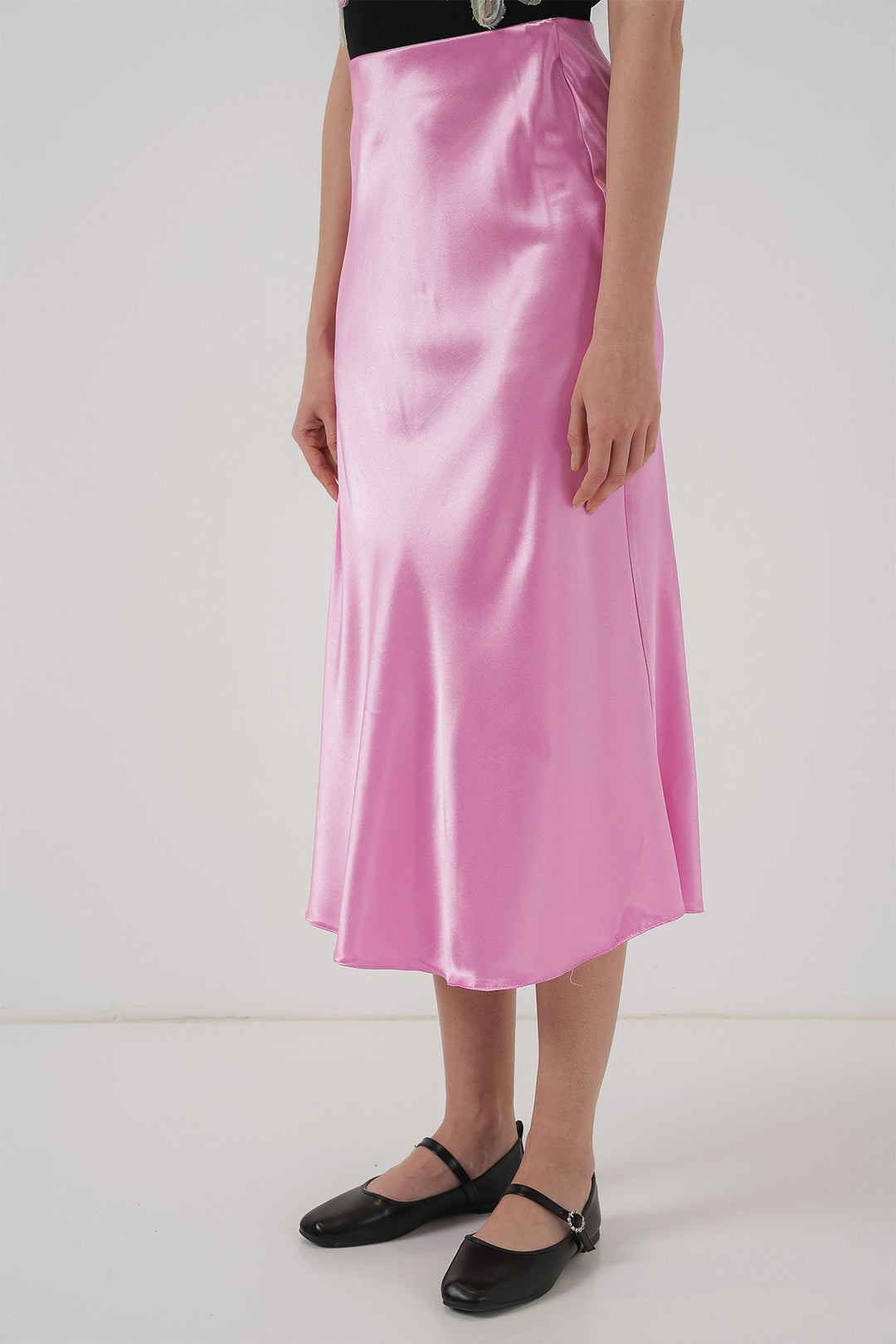 Bigdart Jupe en satin 15806 - Rose