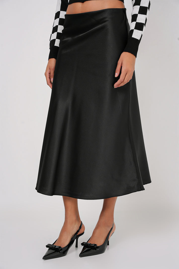 Bigdart 15806 Jupe Satin - Noir