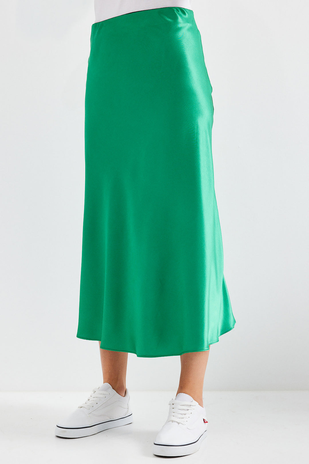 Bigdart 15806 Jupe en satin - Vert
