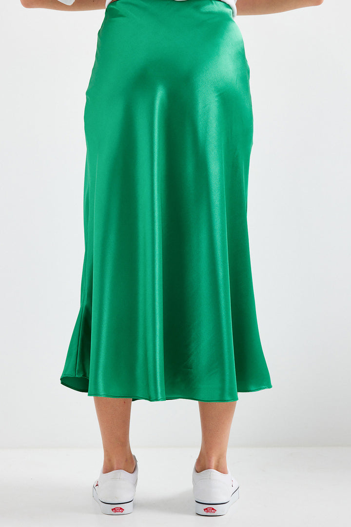 Bigdart 15806 Jupe en satin - Vert