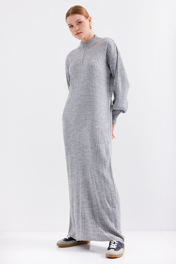 Bigdart Robe en tricot 15839 - Gris