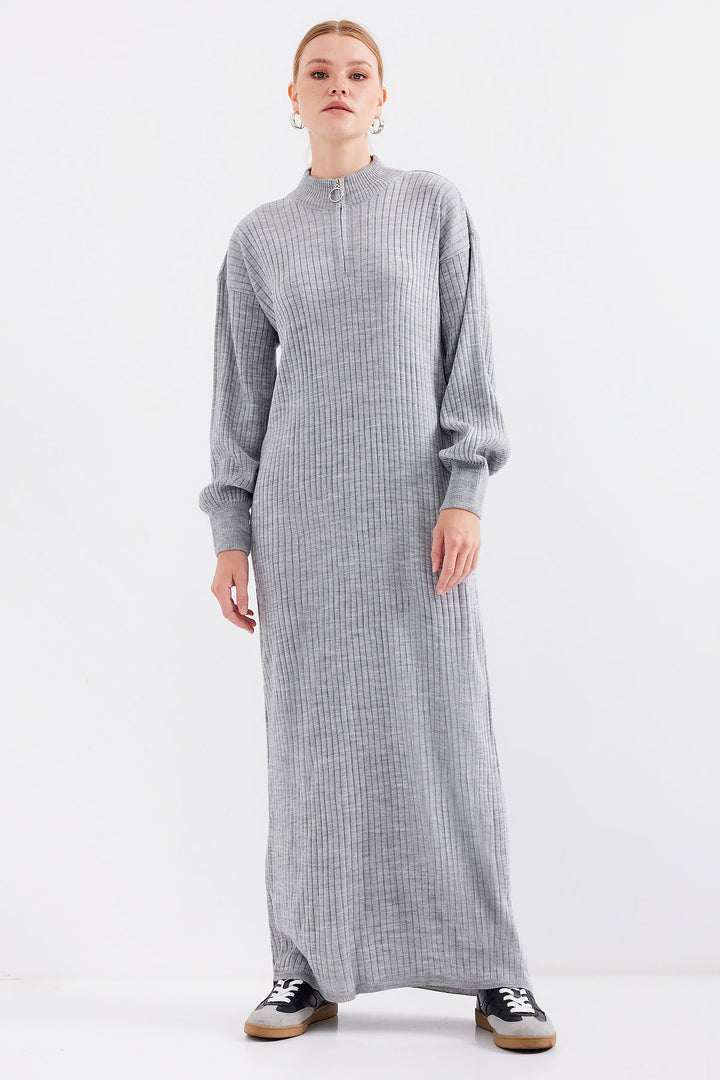 Bigdart Robe en tricot 15839 - Gris