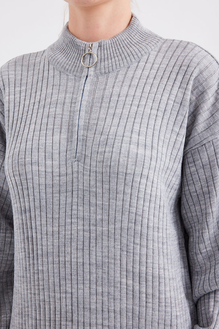 Bigdart Robe en tricot 15839 - Gris