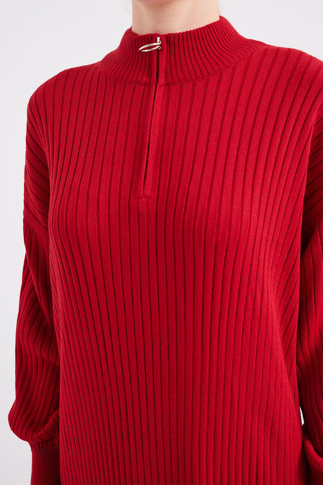 Bigdart 15839 Robe Tricot Longue - Rouge
