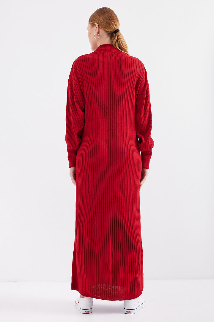 Bigdart 15839 Robe Tricot Longue - Rouge