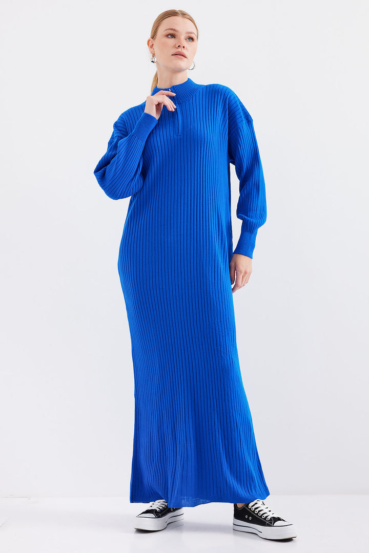 Bigdart 15839 Robe Tricotée Longue - Bleu marine
