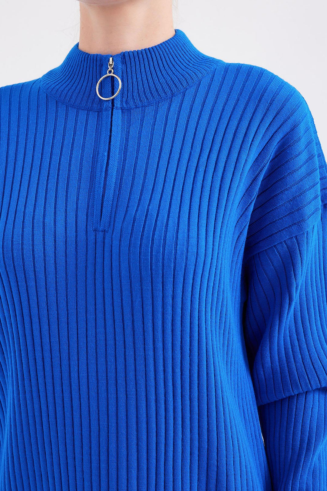 Bigdart 15839 Robe Tricotée Longue - Bleu marine