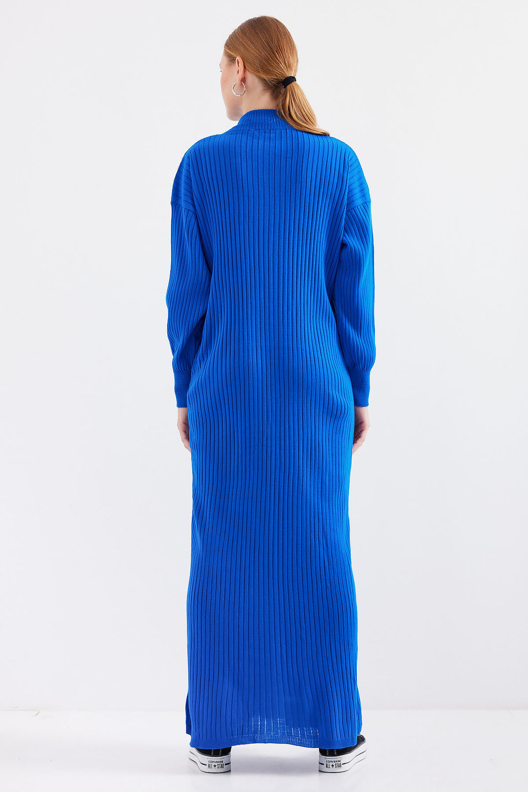 Bigdart 15839 Robe Tricotée Longue - Bleu marine