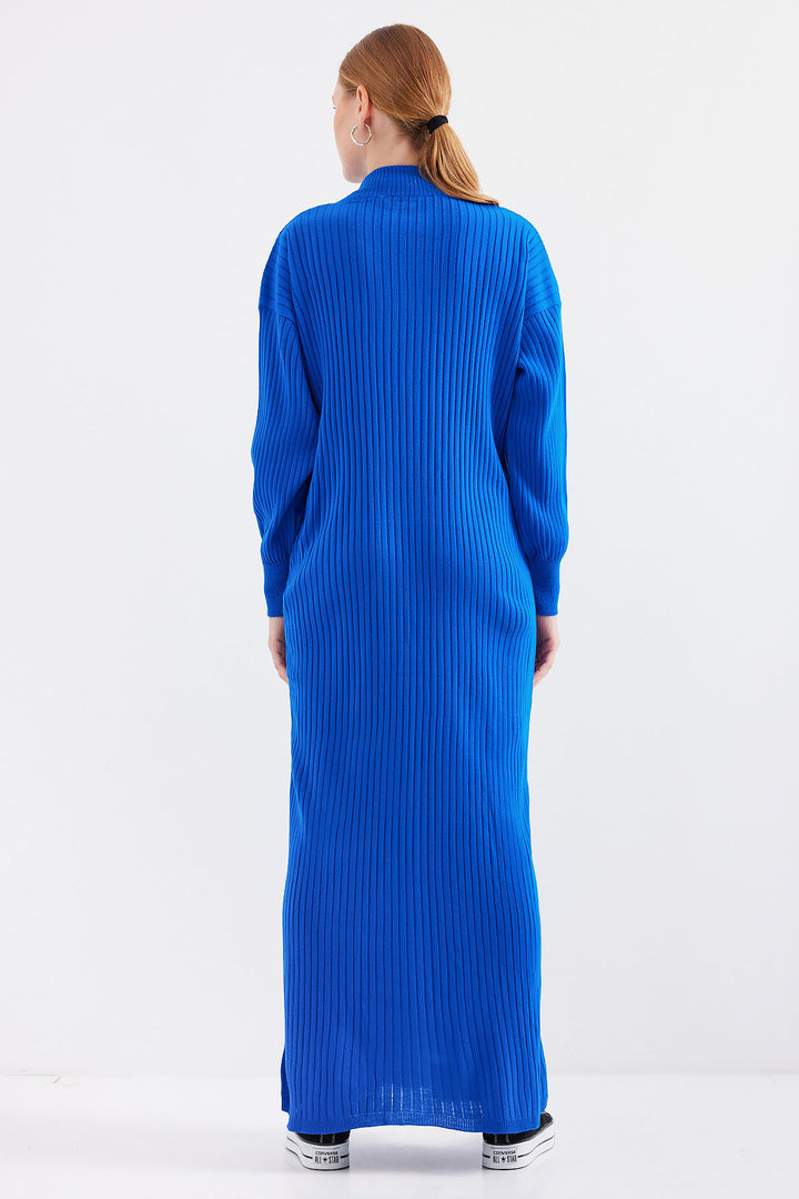Bigdart 15839 Robe Tricotée Longue - Bleu marine