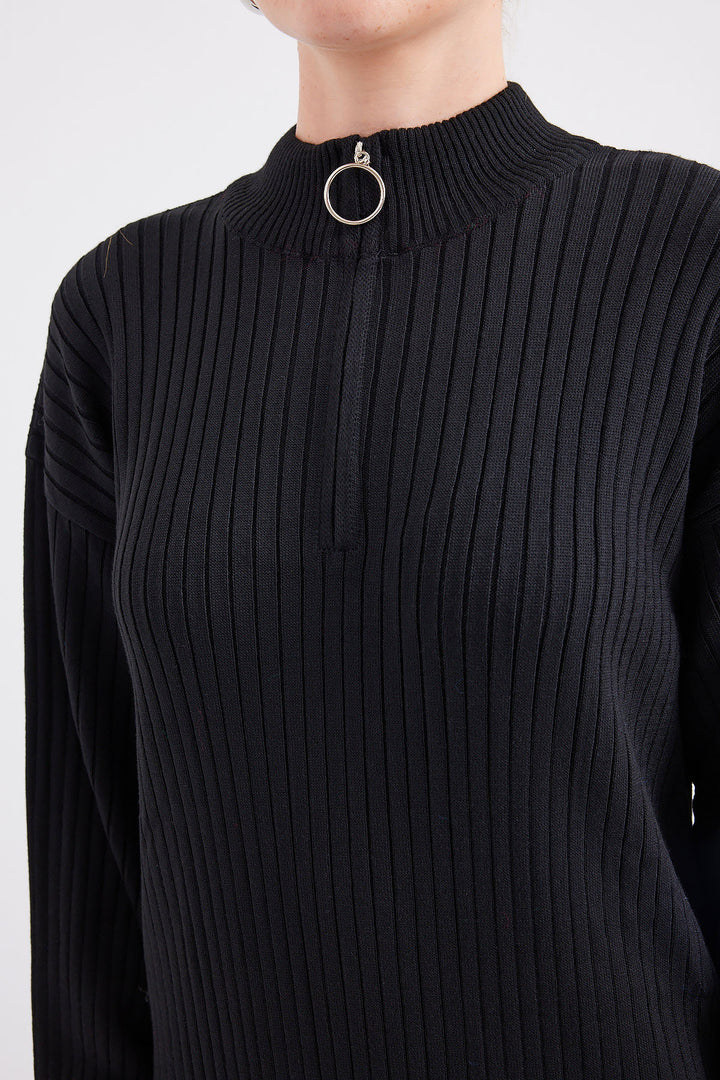 Bigdart Robe en tricot 15839 - Noir