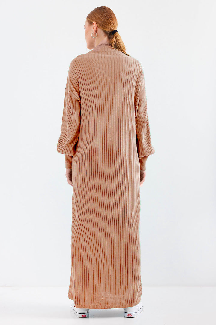 Bigdart Robe tricotée longue 15839 - Tabac