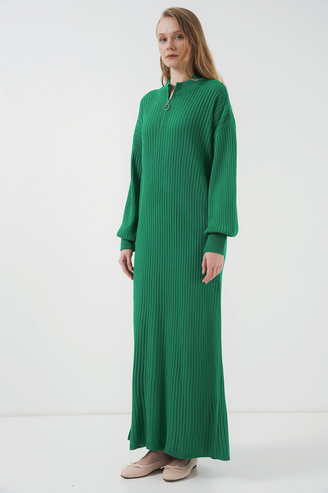 Bigdart Robe Tricot Longue 15839 - Vert