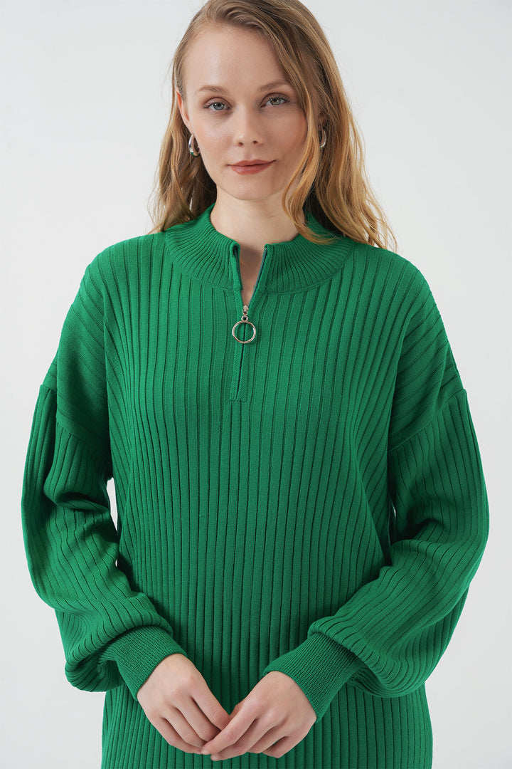 Bigdart Robe Tricot Longue 15839 - Vert