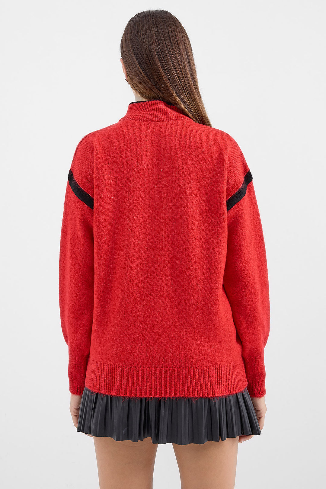 Bigdart 15888 Pull Oversize à Fermeture Éclair - Rouge