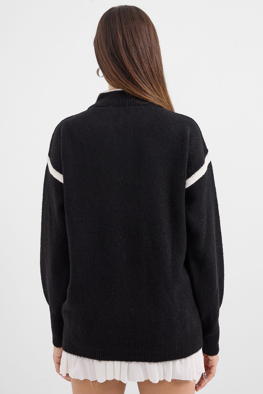 Bigdart Pull Oversize à Fermeture Éclair 15888 - Noir