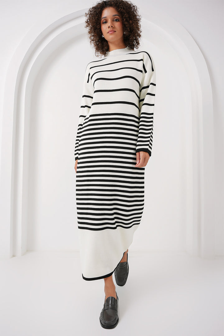 Bigdart 15890 Robe Tricot Longue - Blanc Cassé