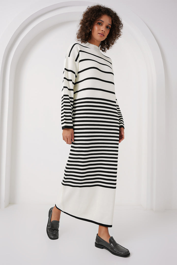 Bigdart 15890 Robe Tricot Longue - Blanc Cassé