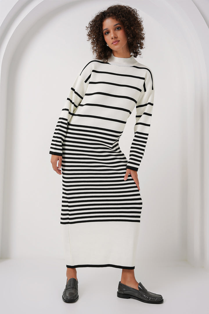Bigdart 15890 Robe Tricot Longue - Blanc Cassé