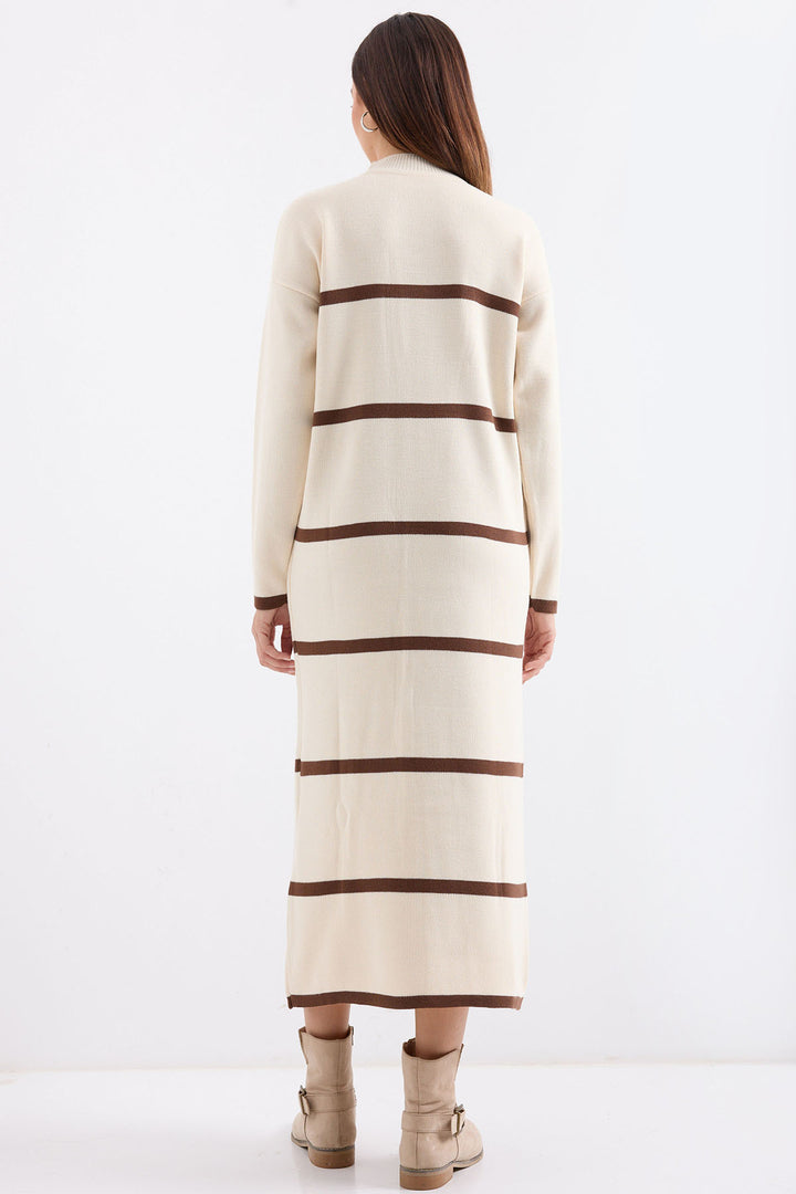 Bigdart 15890 Robe Tricot Longue - Crème