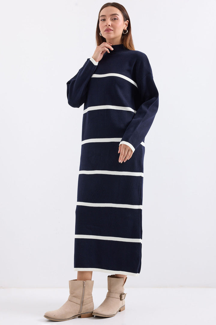 Bigdart Robe longue en tricot 15890 - Bleu marine