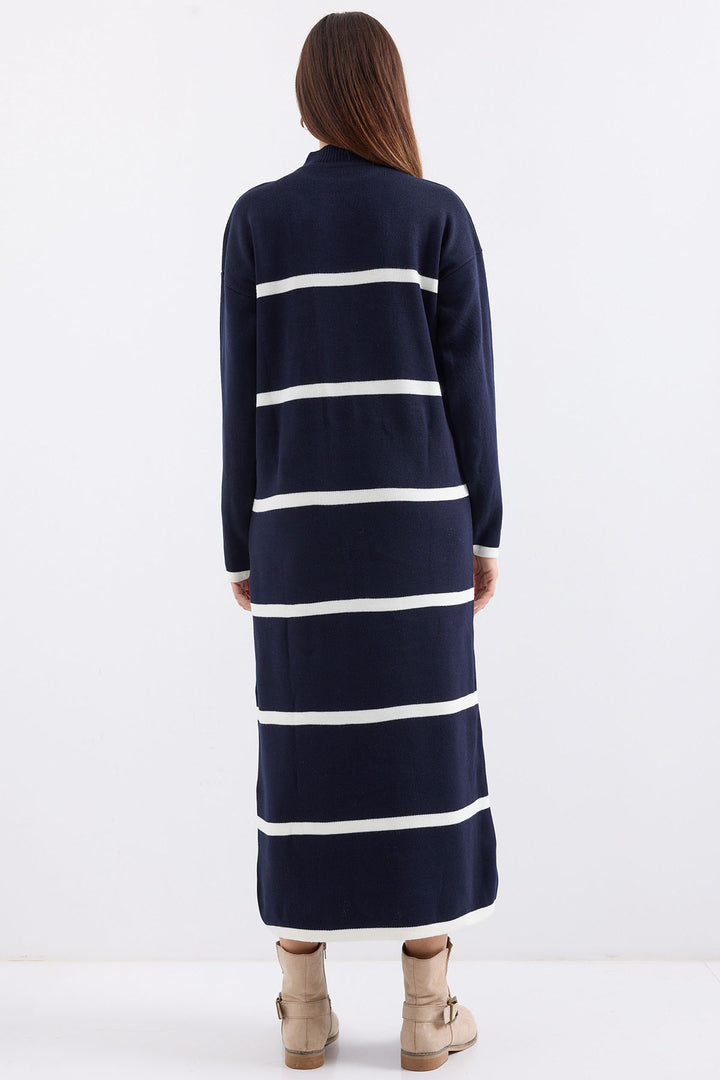 Bigdart Robe longue en tricot 15890 - Bleu marine