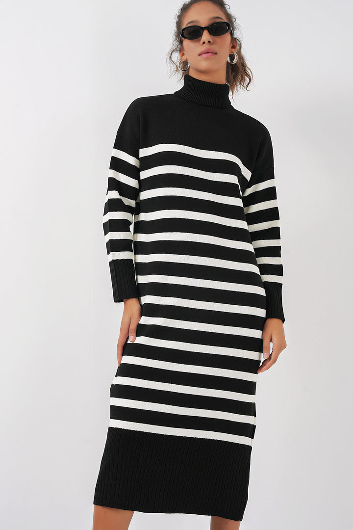 Bigdart 15890 Robe en tricot longue - A.Noir