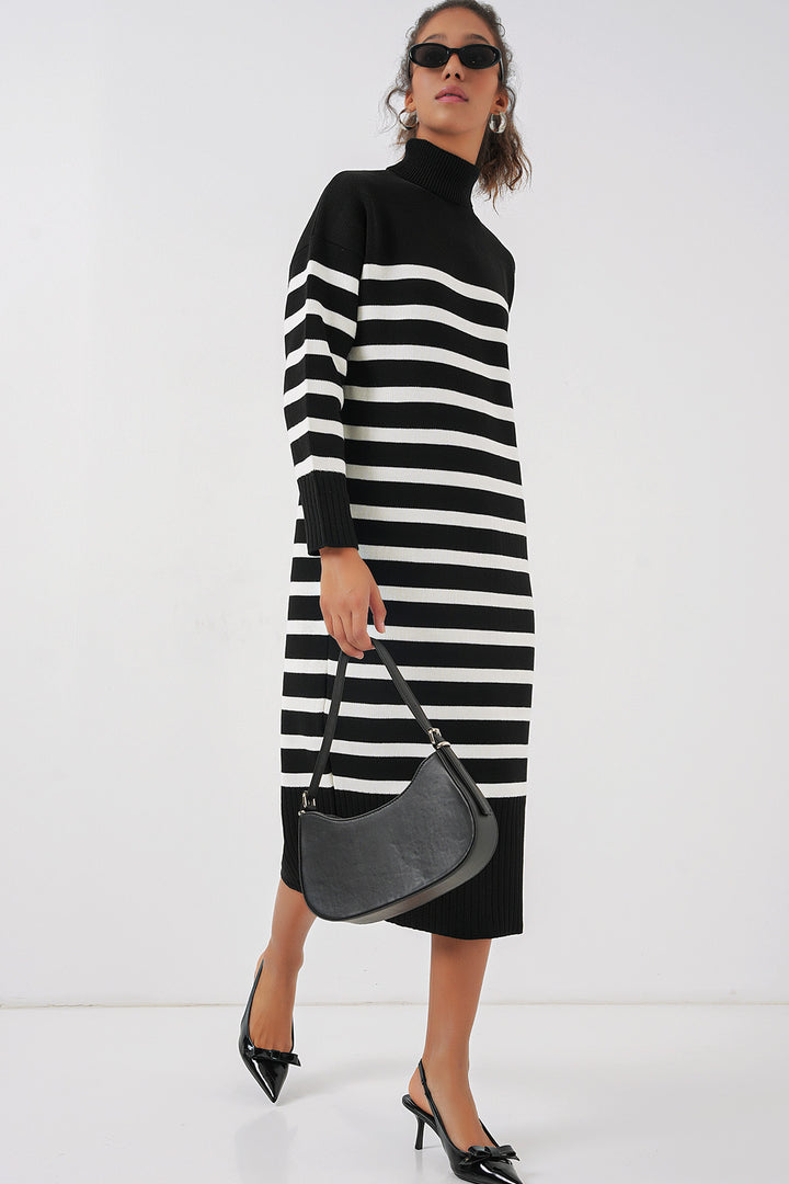 Bigdart 15890 Robe en tricot longue - A.Noir