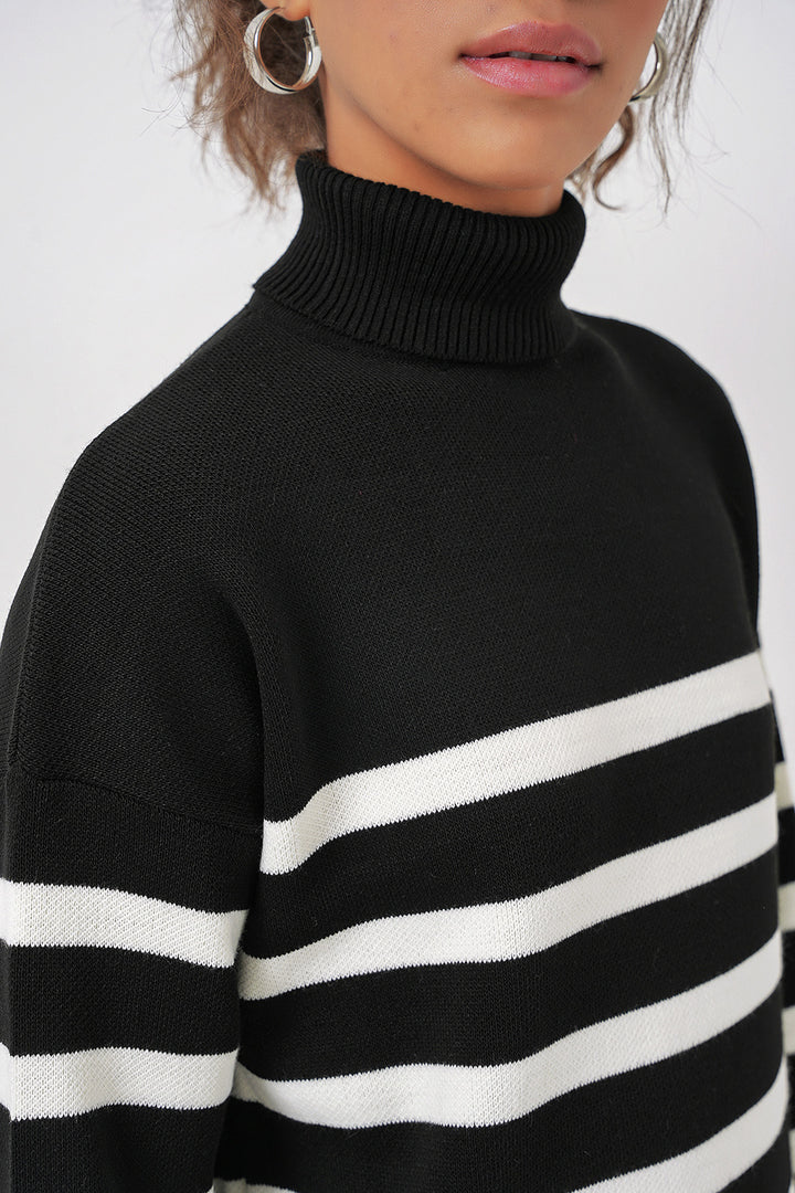 Bigdart 15890 Robe en tricot longue - A.Noir