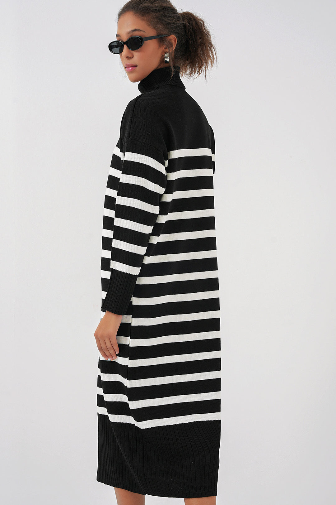 Bigdart 15890 Robe en tricot longue - A.Noir