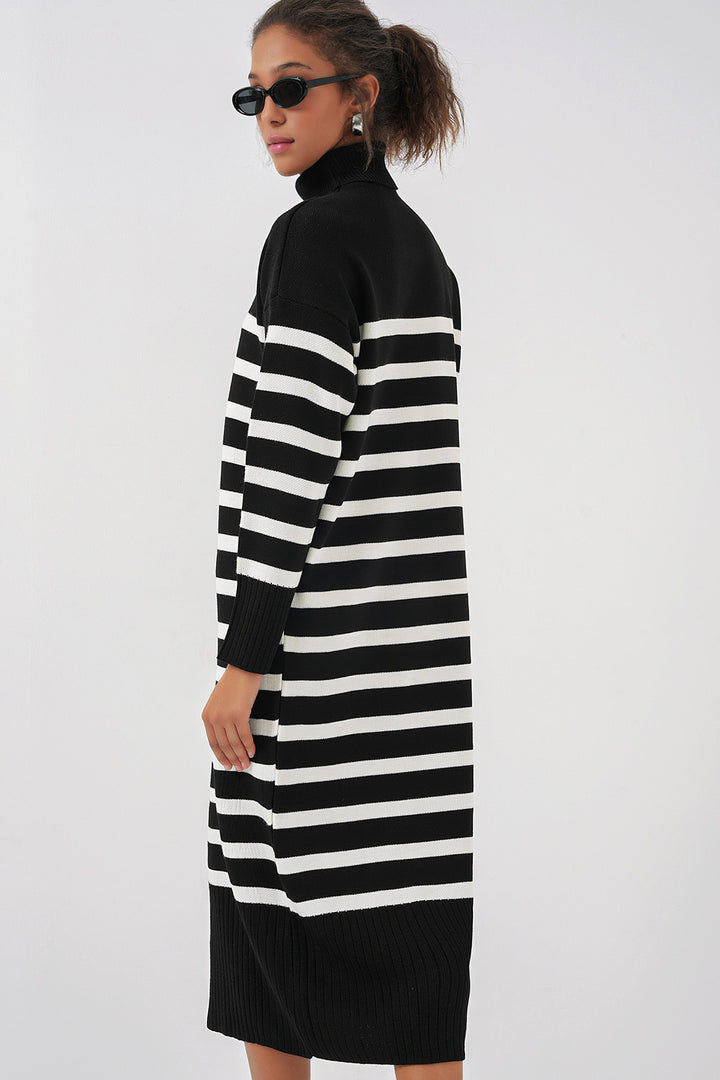 Bigdart 15890 Robe en tricot longue - A.Noir