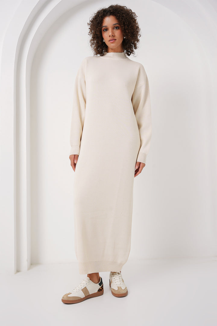 Bigdart 15890 Robe Longue en Tricot - Crème Foncé