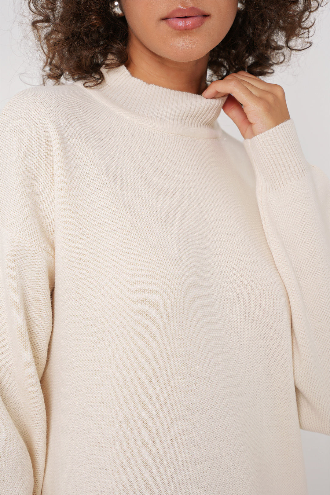 Bigdart 15890 Robe Longue en Tricot - Crème Foncé