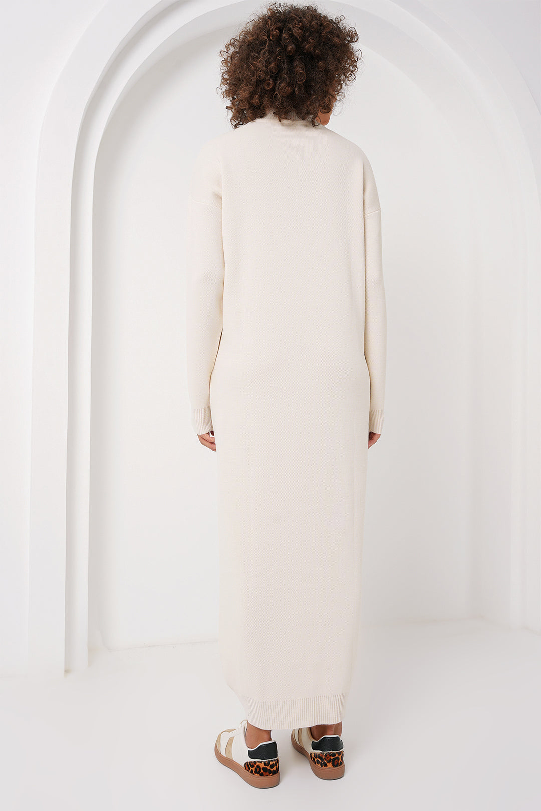 Bigdart 15890 Robe Longue en Tricot - Crème Foncé