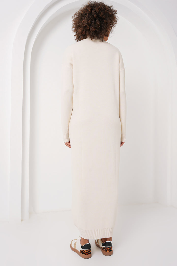 Bigdart 15890 Robe Longue en Tricot - Crème Foncé