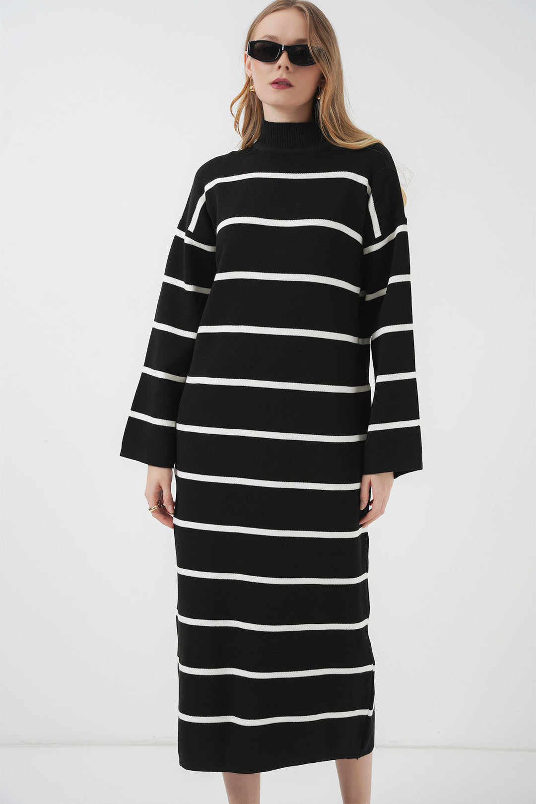 Bigdart Robe longue en tricot 15890 - Noir