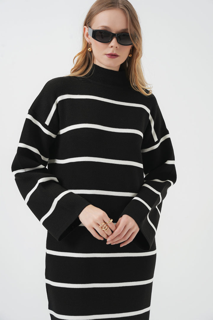 Bigdart Robe longue en tricot 15890 - Noir