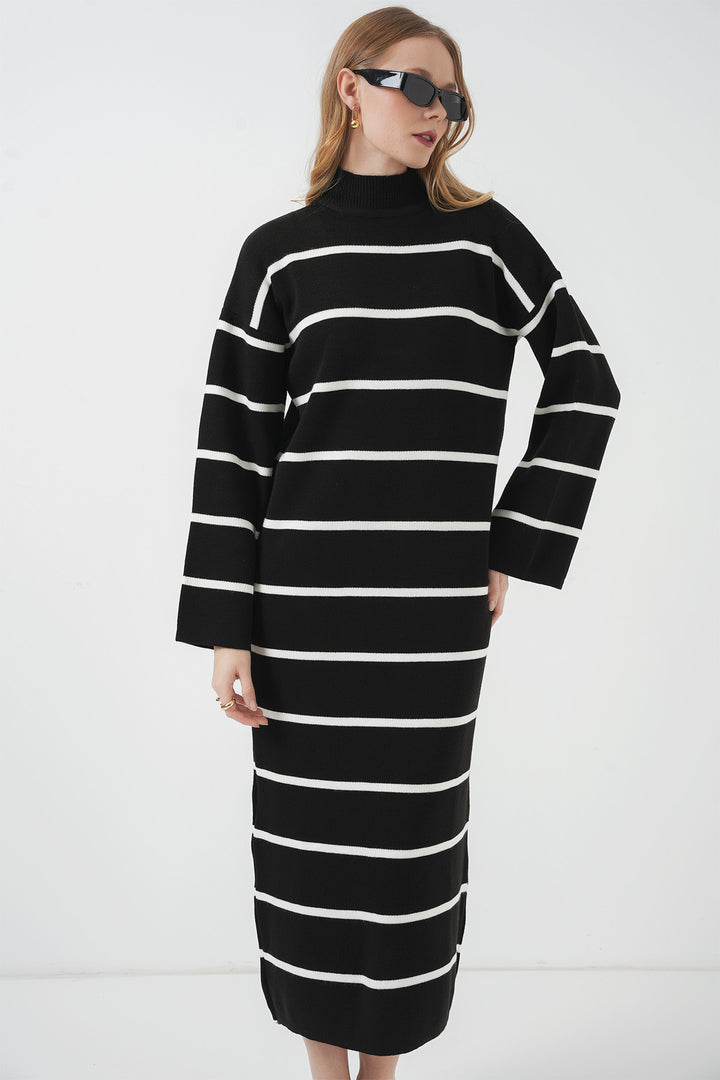 Bigdart Robe longue en tricot 15890 - Noir