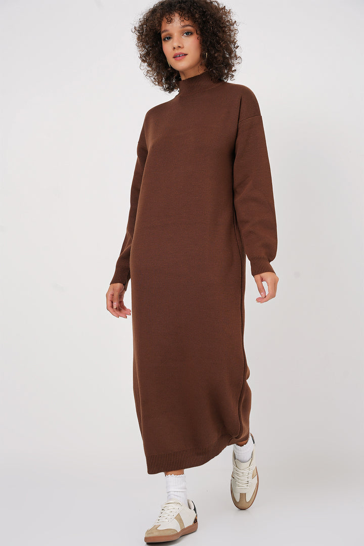 Bigdart 15890 Robe Tricot Longue - Marron