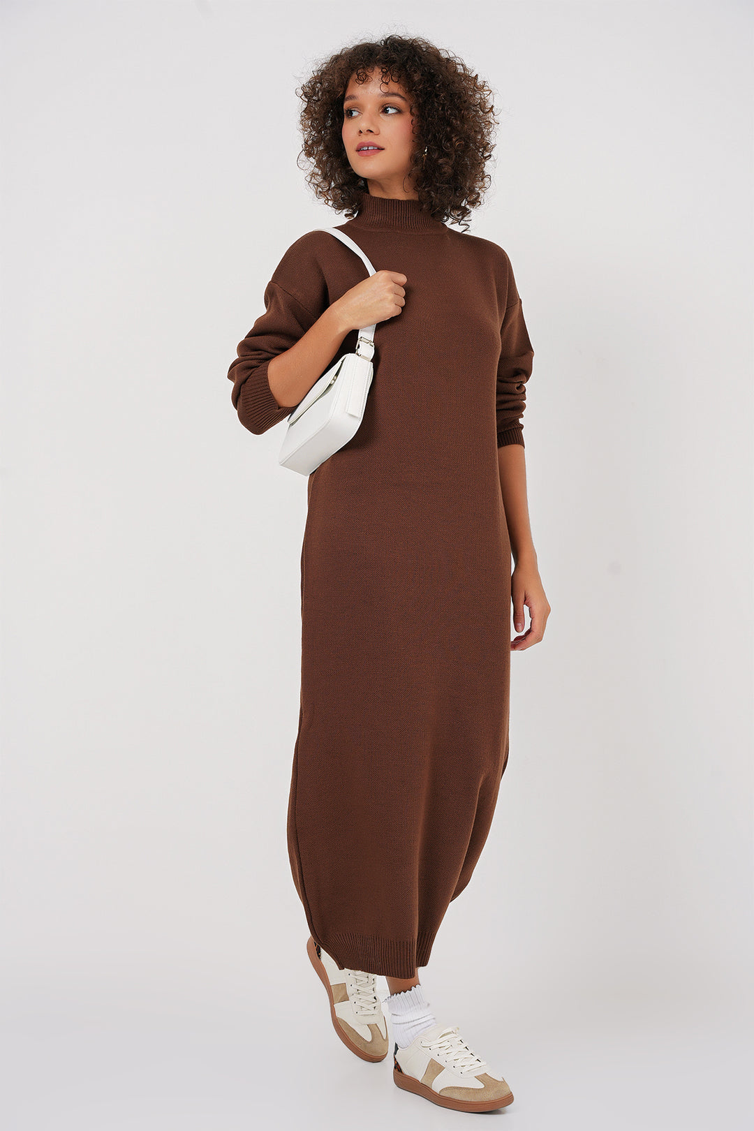 Bigdart 15890 Robe Tricot Longue - Marron
